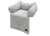 Designed by Lotte Couchkissen Ribbed Hundekissen Hellgrau