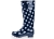 Eastern Off Price Norty Regenstiefel für Damen Navy Paw Print