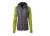 James & Nicholson Damen Strickfleece Hybridjacke, kiwi-melange/anthracite-melange