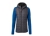 James & Nicholson Damen Strickfleece Hybridjacke, royal-melange/anthracite-melange