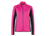 James & Nicholson Damen Strukturfleece Jacke, pink/carbon