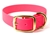 Mystique Halsband Biothane Deluxe (Messing), neon-pink