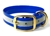 Mystique Halsband Biothane Deluxe (Messing), reflex-blau