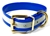 Mystique Hundehalsband Biothane (Messing), reflex-blau