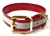 Mystique Hundehalsband Biothane (Messing), reflex-rot