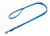 Mystique gummierte Umhängeleine (Scherenkarabiner), blau