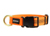 Mystique gummiertes Halsband (MESSING), neonorange