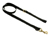 Mystique Nylon Leine (MESSING Karabiner), schwarz