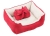 Petgard Hundebett inkl. Spielknochen & Kuscheldecke rot-weiss