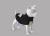 Warmy Turtleneck Sweater Hundepullover, black/white
